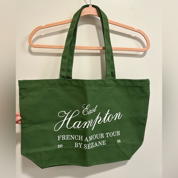 Sezane Green Tote Bag - Picture 1 of 3